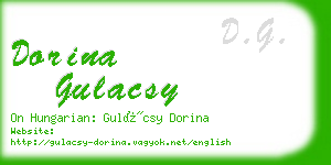 dorina gulacsy business card